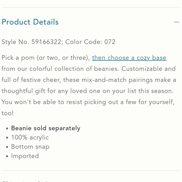 Anthropologie Pick-a-pom Long tipped-fur pom- nuetral/black - Picture 5 of 5